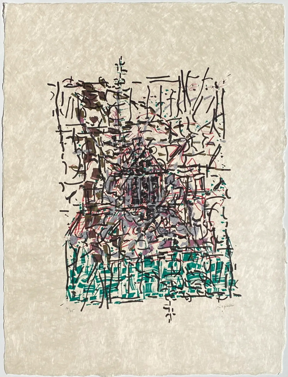 Jean-Paul Riopelle | Clocher caché 70/75 | Canadian Fine Art Online