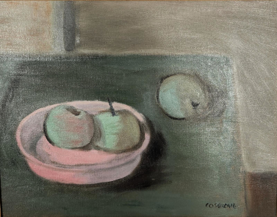 Still life with three apples